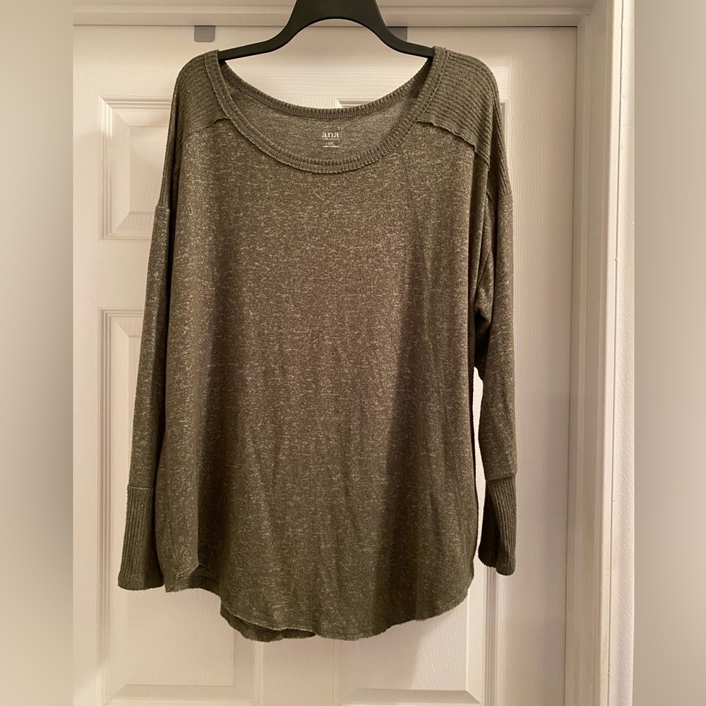 A.N.A. (A New Approach) Green Long Sleeve T-Shirt.